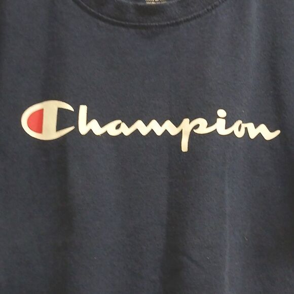 🩷CHAMPION Boys Size 7 Tshirt, Navy - Picture 2 of 7